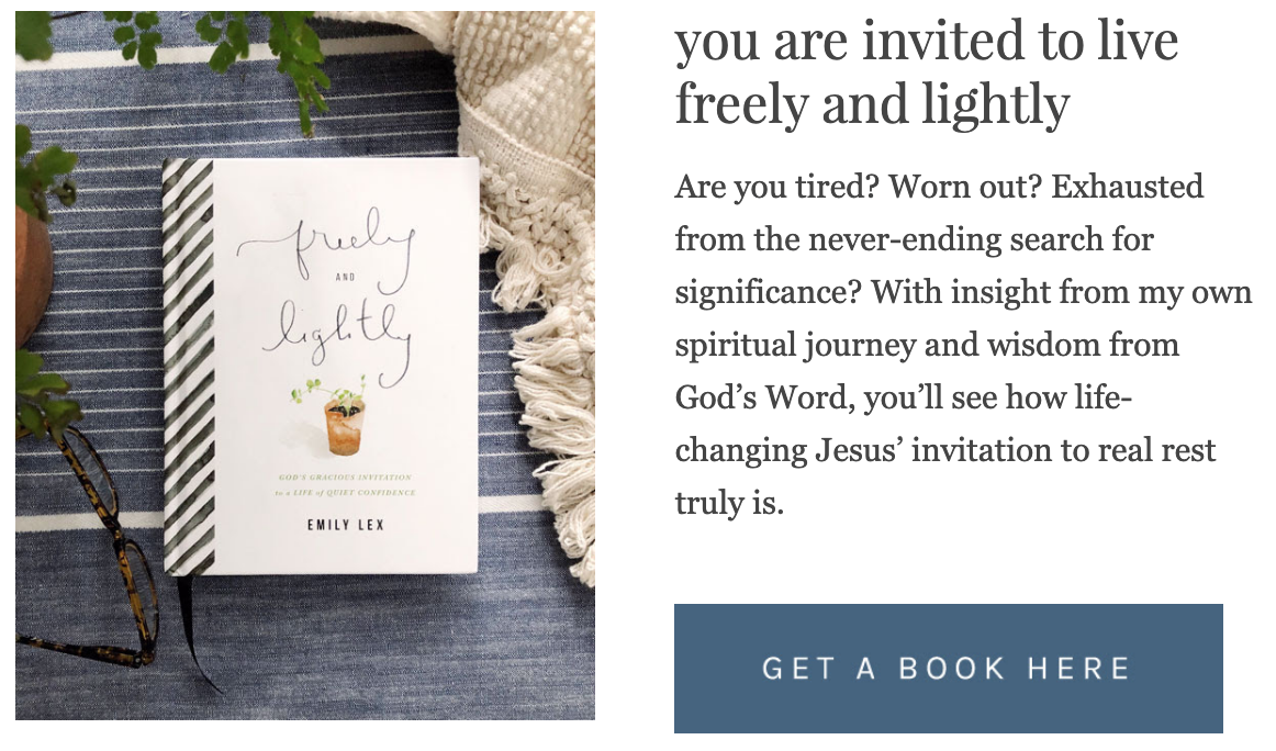  Living Freely and Lightly: A Guided Journal: Creative Practices  to Explore Your Abundant Life with Jesus: 9780736980418: Lex, Emily: Books